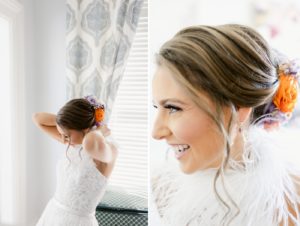 bride in a custom wedding gown