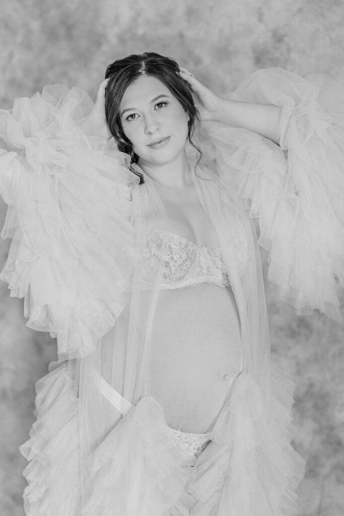 Boudoir Maternity Photography captured by an Athens Boudoir Maternity photographer