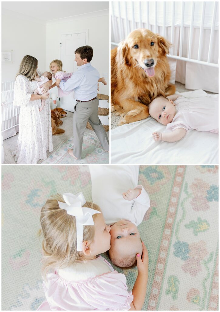 Beautiful session with a mom, dad, toddlers and newborn