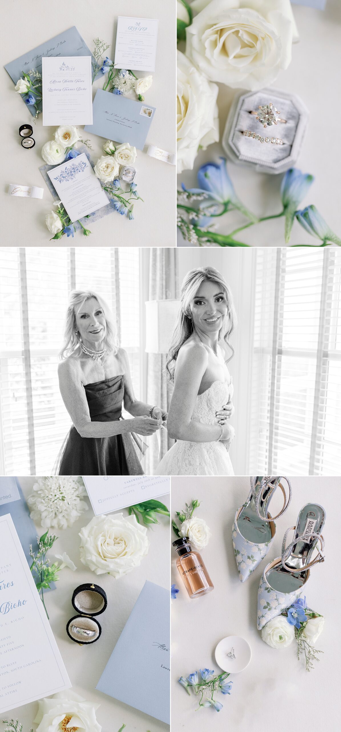 Wedding at Montage Palmetto Bluff featuring wedding details and getting ready with the bride