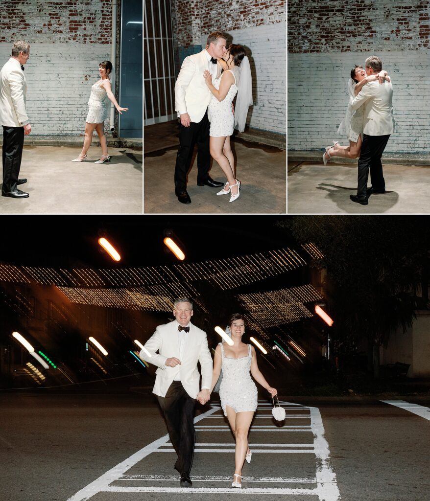 Leaving a night of fun captured by a Savannah wedding photographer